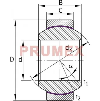 ZEN GE10 FW (GEH 10 C) bezúdržbové kloubové ložisko ,ocel/PTFE
