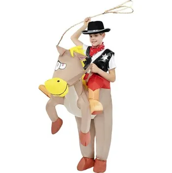 Karnevalový kostým Funiglobal - Kostým kovboj na nafukovacím koni pro děti - One size