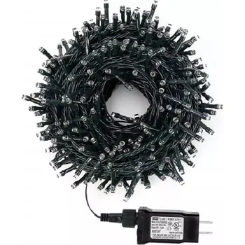 Vánoční světelný řetěz DENR Venkovní vánoční světelný řetěz 2000 LED zelený kabel studená bílá