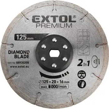 Řezný kotouč Řezný kotouč diamantový 125x20 mm, pro dvoukotoučovou pilu EX8893020 - EXTOL PREMIUM