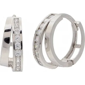 Náušnice Zlaté náušnice z bílého zlata se zirkony OT43378W (585/1000) 2.1 g