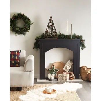 Bytová dekorace Beliani BUSSELTON krbová římsa Černá