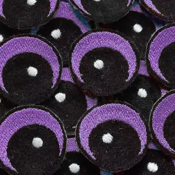 Vyšívané oči 2,5cm Vypouklé Fialové (Vyšívané oči 2,5cm Vypouklé Fialové)