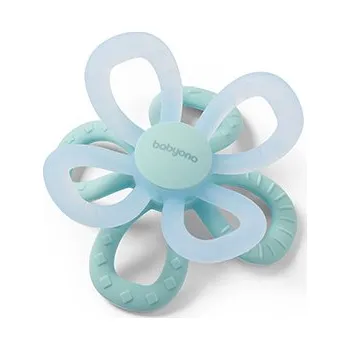 BabyOno Silikonové kousátko FLOWER - modré
