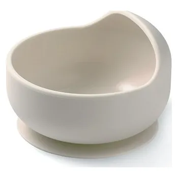 dětská jídelní sada BabyOno Silikonová miska s přísavkou - béžová