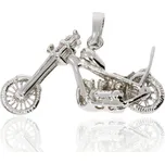 Zlatnictví Helios Stříbrný přívěsek motorka Chopper