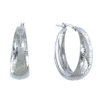 Náušnice Stříbrné náušnice gondole broušené