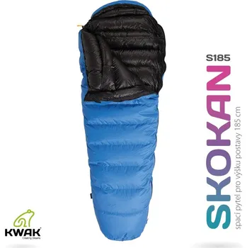 Spacák KWAK Spací pytel Skokan S170, modrá/černá, levý zip
