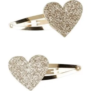 Ostaria Sponky do vlasů Srdce zlaté x2