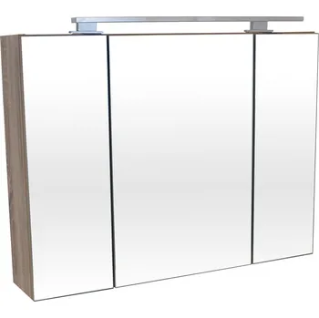 Koupelnový nábytek BPS-koupelny Zrcadlová skříňka závěsná s LED osvětlením Fabrice S 80 ZS