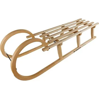 Sáně Sáně dřevěné Acra Rohačky 125 cm dřevěný sedák - hnědé