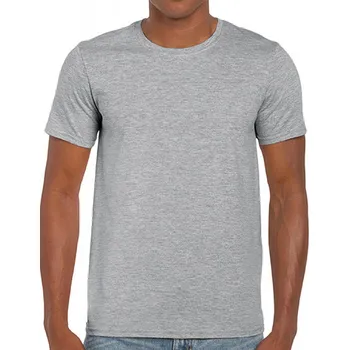 Měkčené tričko Gildan SoftStyle s krátkým rukávem 150g/m Barva: šedá melír, Velikost: M G64000