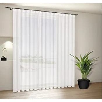 Záclona BytoTex Voál bílý metrážový bez olůvka 300 cm