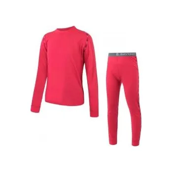 SENSOR MERINO AIR SET magenta vel. 140; Růžová triko, spodky + DÁREK DLE VÝBĚRU!