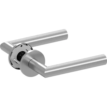 Dveřní kování Qolibri klika na dveře SlideblocUltra SU 1106 R na kulaté rozetě (nerez) Provedení: Klika / klika (bez spodní rozety)