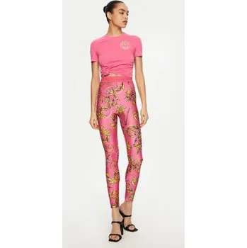 Dámské legíny Versace Jeans Couture Legíny 78HAC101 Růžová Slim Fit 40