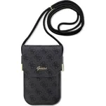 Guess PU 4G Metal Logo Script Phone Bag černý
