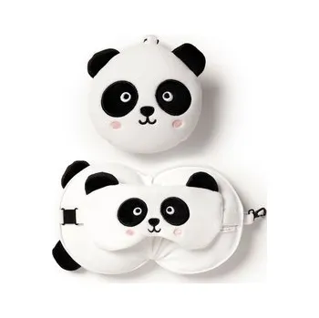 Pleťová maska Cestovní polštář a maska na oči Relaxeazzz- Panda