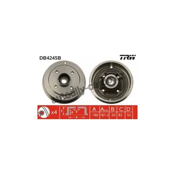 Brzdový buben Brzdový buben TRW DB4245B