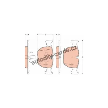 Brzdová destička Sada brzdových destiček TRW GDB1702 - BMW X3 E83 , FORD Galaxy 06-