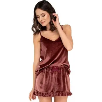 Dámské pyžamo Dámské pyžamo Audrey BABELLA bordo (vínová) L