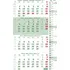 Kalendář Helma365 Nástěnný čtyřměsíční kalendář zelený s poznámkami 2025
