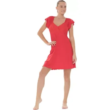 Dámské noční prádlo Camilla/11555 - dámská košile Follia modal, S, červená