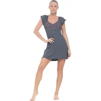 Dámská noční košile Dámská noční košile Follia modal Camilla/10714, S, antracit