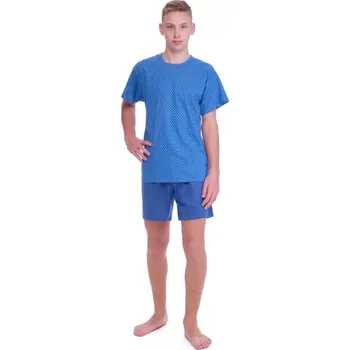 Pánské pyžamo 3508/69793 - pánské pyžamo Ruko KR, M, modrá