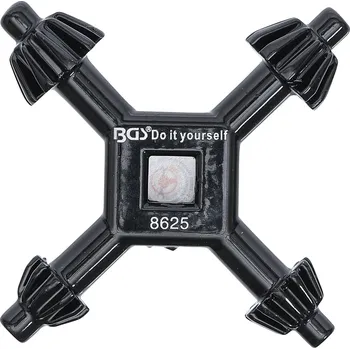 Sklíčidlo Univerzální křížový klíč Kraftmann pro vrtačková sklíčidla BGS108625 Průměr čepu 4 ÷ 7 mm (BGS108625)