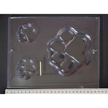 Forma na ozdoby, mýdla - Psí tlapky 3 ks