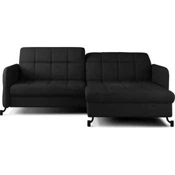 Sedací souprava Rozkládací rohová sedačka LORETTO černá