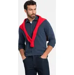 Pánská bavlněná košile z jednolícního úpletu REGULAR - V1 OM-SHCS-0138 Barva: Tmavě Modrá, Velikost: L