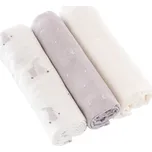 TRÄUMELAND Látkové pleny 3ks 80 x 80 cm Hophop Bunny Grau