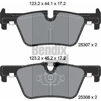 Brzdová destička Sada brzdových destiček, kotoučová brzda BENDIX Braking BPD1017