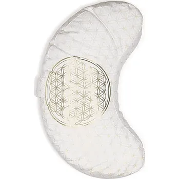 Polštář Milujeme Kameny Meditační polštář - Květ života - bílý měsíc 460515