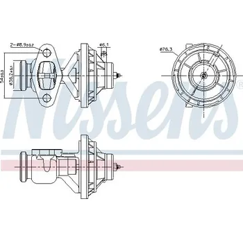 Ventil palivového systému AGR-Ventil NISSENS 98342