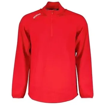 Pánská mikina Mikina CCM Locker Room 1/4 Zip 2022 SR, Senior, S, červená CCM