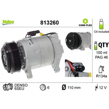 Kompresor klimatizace Kompresor, klimatizace VALEO 813260