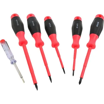 Šroubovák Sada elektrikářských šroubováků se zkoušečkou napětí 6ks, Geko G30623