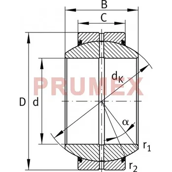LS GEG 45 ES 2RS (GEH 45 ES-2RS) kloubové ložisko ocel/ocel