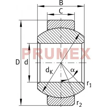 Durbal DGEG 08 E (GEH 8 ES) kloubové ložisko ocel/ocel