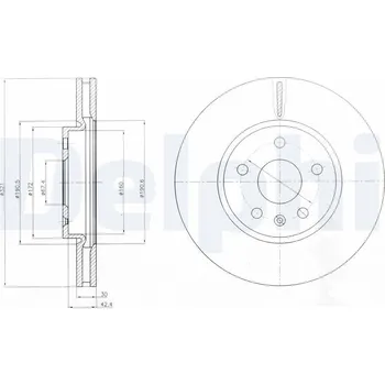 Brzdový kotouč Brzdový kotouč DELPHI BG4189C