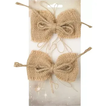 Stuha Mašle jutová 10 cm, 2 ks 2816