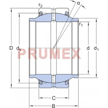 SKF GEM 40 ES-2RS (GE 40-HO-2RS) kloubové ložisko ocel/ocel