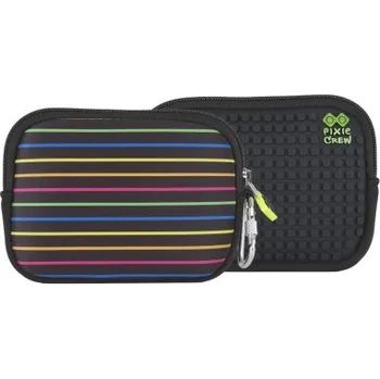 Penál Kreativní pixelové pouzdro PIXIE CREW barevné proužky