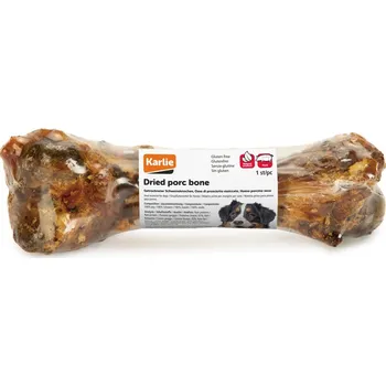 Pamlsek pro psa Výhodné balení: 3x Karlie sušená vepřová kost cca 20 cm pamlsek pro psy