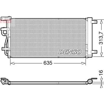Výparník klimatizace Kondenzátor, klimatizace DENSO DCN15007