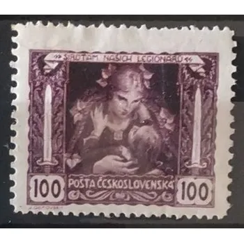 Poštovní známka Známka ČSR, 100h, Pof.31*, B 13 3/4: 11 1/2