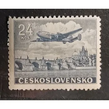 Sběratelství Známka ČSR, 24 Kčs, Pof.L16b**